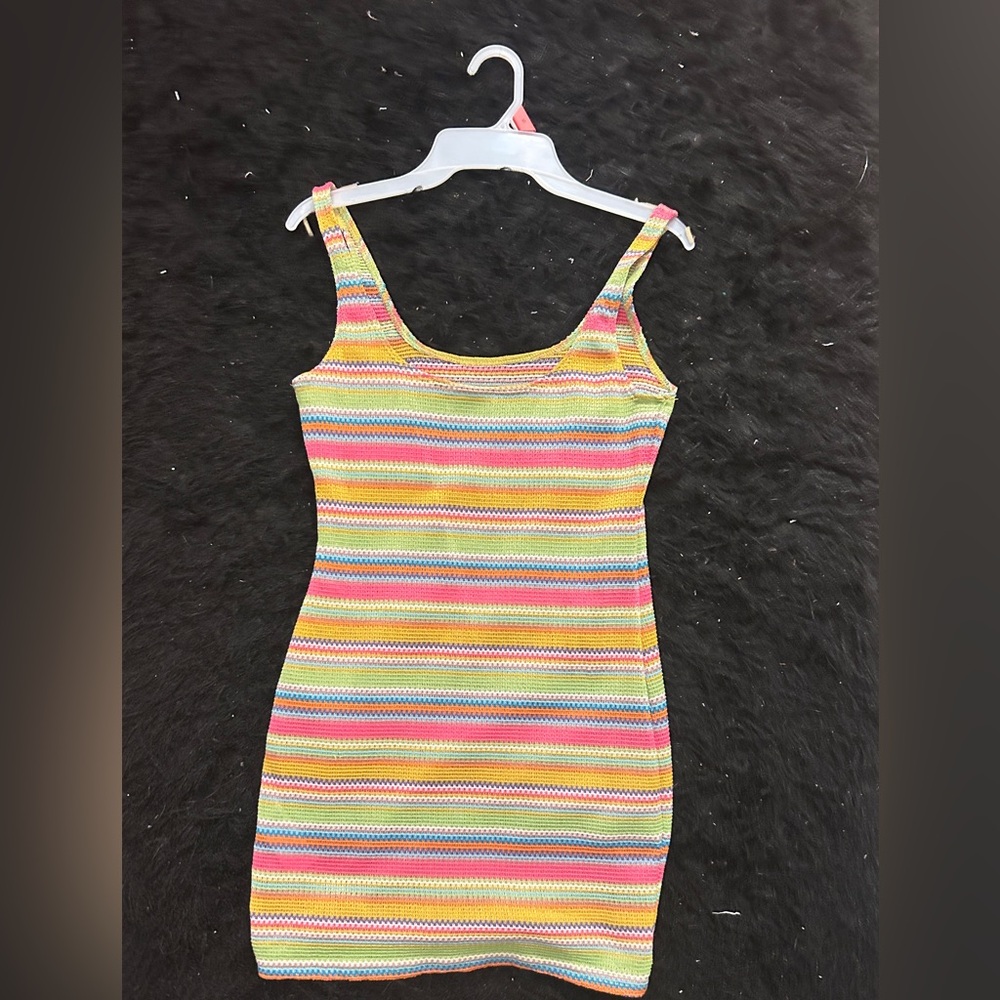 SHEIN Multicolor Striped Mini Dress